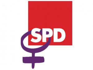 SPD Frauen Logo mit Symbol für Weiblichkeit